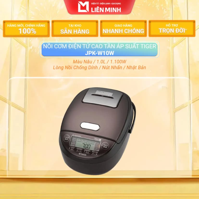 Nồi cơm áp suất cao tần Tiger 1.0 lít JPK-W10W - Giá rẻ nhất hôm nay - Ảnh 8