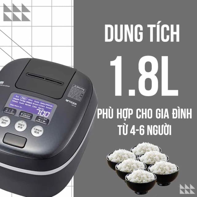 Top 1 so sánh giá Nồi cơm áp suất cao tần Tiger 1.0 lít JPK-W10W - Tìm sản phẩm giá rẻ nhất - Ảnh 76