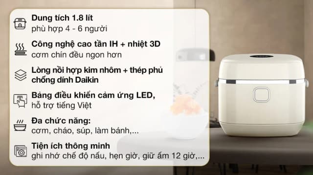 So sánh giá Nồi cơm cao tần Sharp 1.8 lít KS-IH18IX-WH rẻ nhất? - Ảnh 11