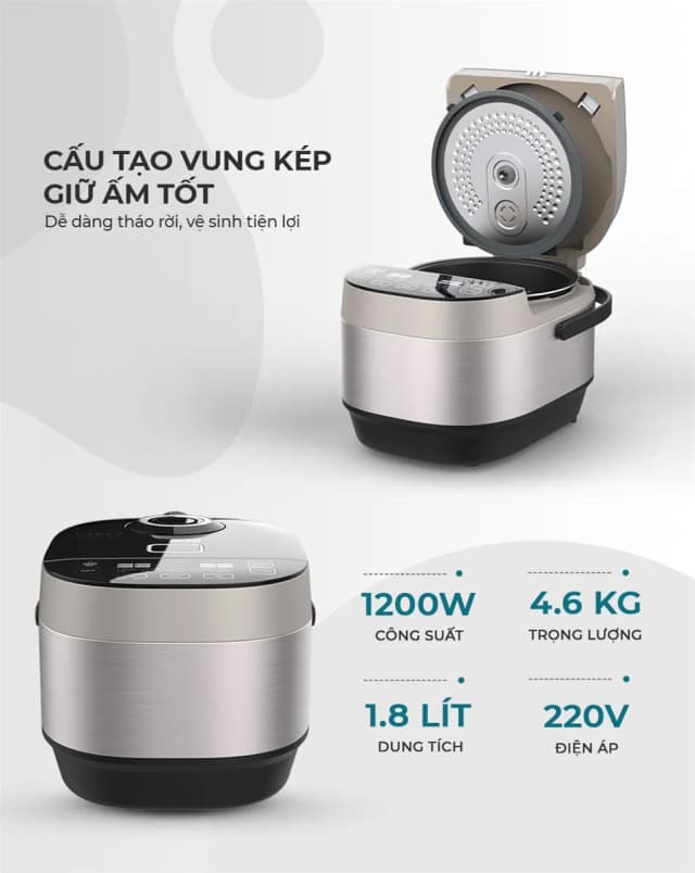 So sánh giá Nồi cơm cao tần Sunhouse Mama 1.8 lít SHD8959 rẻ nhất? - Ảnh 14