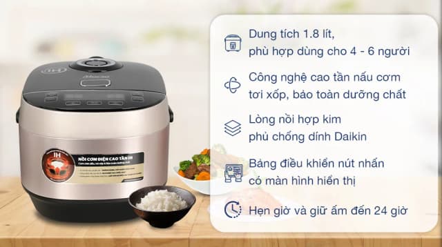 So sánh giá Nồi cơm cao tần Sunhouse Mama 1.8 lít SHD8959 rẻ nhất? - Ảnh 7