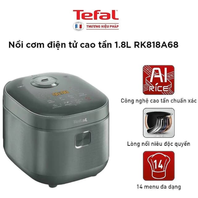 So sánh giá Nồi cơm cao tần Tefal 1.8 lít RK818A68 rẻ nhất? - Ảnh 8