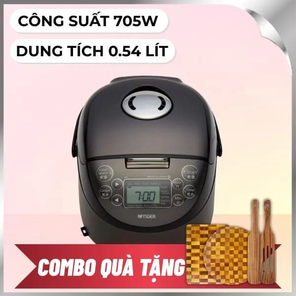 So sánh giá Nồi cơm cao tần Tiger 0.54 lít JPF-A55W - Đen rẻ nhất? - Ảnh 2