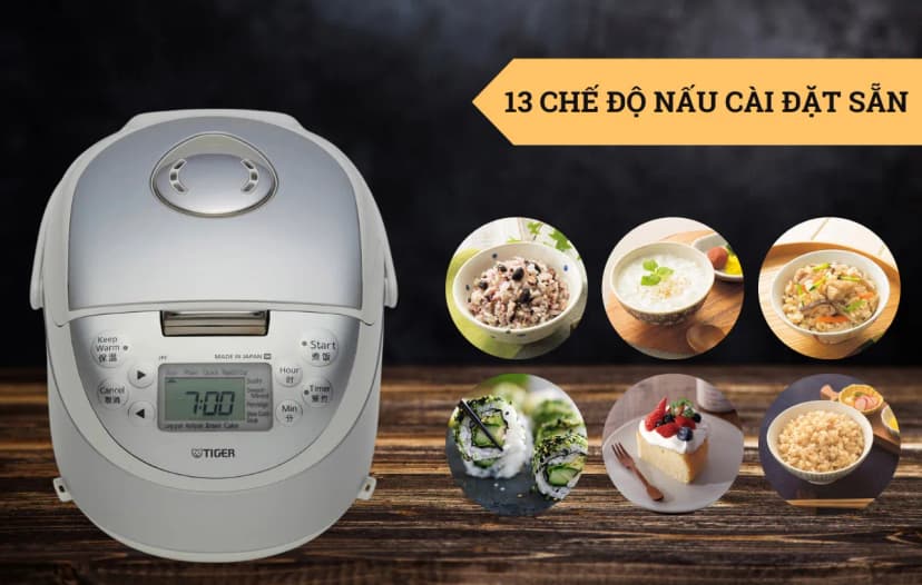 Nồi cơm cao tần Tiger 0.54 lít JPF-A55W - Xám - Giá rẻ nhất hôm nay - Ảnh 2