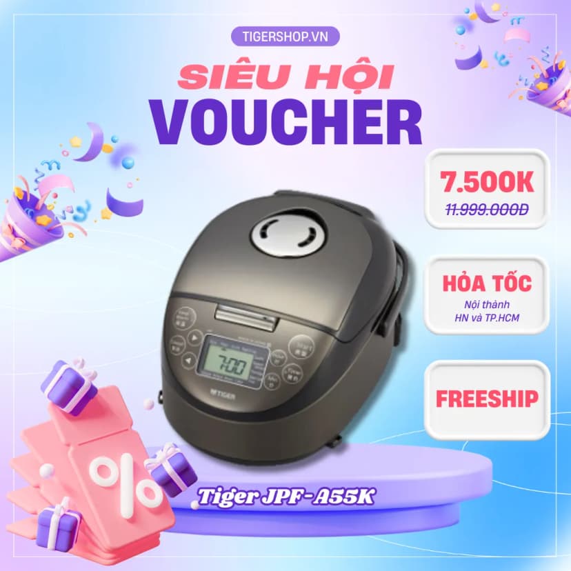Nồi cơm cao tần Tiger 0.54 lít JPF-A55W - Xám - Giá rẻ nhất hôm nay - Ảnh 62