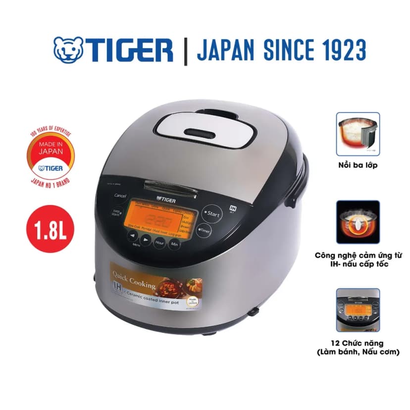 Nồi cơm cao tần Tiger 0.54 lít JPF-A55W - Xám - Giá rẻ nhất hôm nay - Ảnh 78