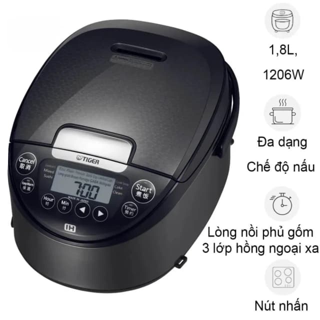 Top 1 so sánh giá Nồi cơm cao tần Tiger 0.54 lít JPF-A55W - Xám - Tìm sản phẩm giá rẻ nhất - Ảnh 93