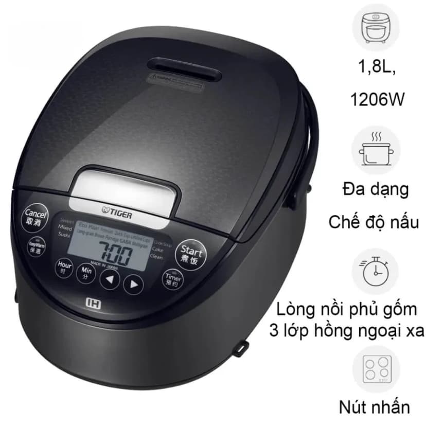 Nồi cơm cao tần Tiger 0.54 lít JPF-A55W - Xám - Giá rẻ nhất hôm nay - Ảnh 93
