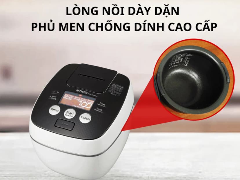 Nồi cơm cao tần Tiger 0.54 lít JPF-A55W - Xám - Giá rẻ nhất hôm nay - Ảnh 97