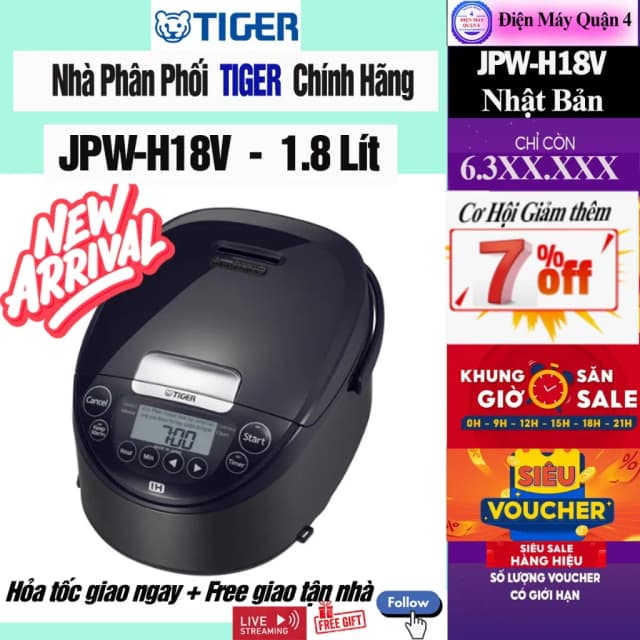 Top 1 so sánh giá Nồi cơm cao tần Tiger 1.8 lít JPM-H18V - Tìm sản phẩm giá rẻ nhất - Ảnh 24