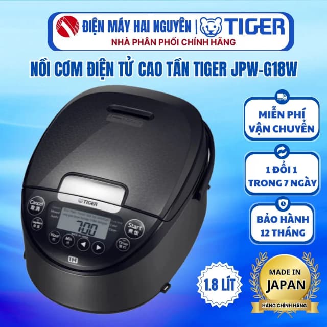 Nồi cơm cao tần Tiger 1.8 lít JPW-G18W - Ảnh 12