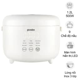 So sánh giá Nồi cơm điện tử 1.2 lít PAVEDEN PR-1255SW - Tìm sản phẩm giá rẻ nhất - Ảnh 2
