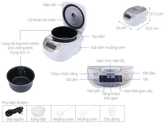 Top 1 so sánh giá Nồi cơm điện tử Panasonic 1 lít SR-CP108NRAM - Tìm sản phẩm giá rẻ nhất - Ảnh 68