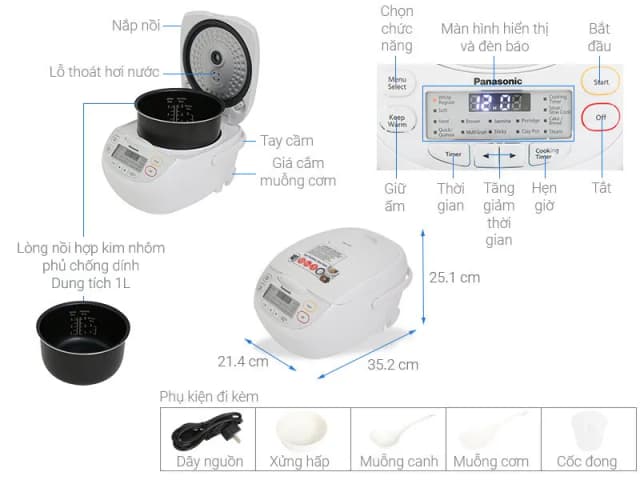 Top 1 so sánh giá Nồi cơm điện tử Panasonic 1 lít SR-CP108NRAM - Tìm sản phẩm giá rẻ nhất - Ảnh 95