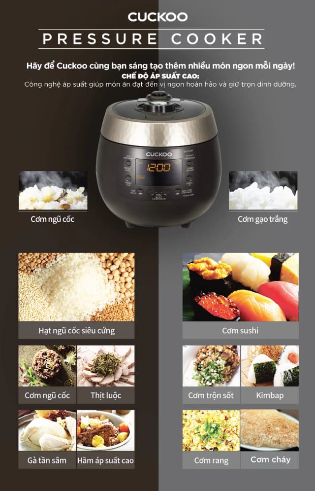 Top 1 so sánh giá Nồi cơm điện tử áp suất Cuckoo 1.8 lít CRP-QSBC1000F - Tìm sản phẩm giá rẻ nhất - Ảnh 4