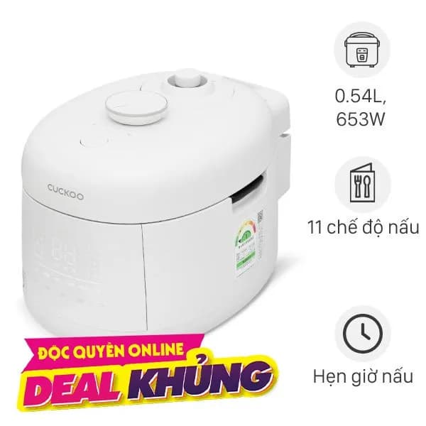 So sánh giá Nồi cơm điện tử áp suất Cuckoo 0.54 lít CRP-T0310FGW - Tìm sản phẩm giá rẻ nhất - Ảnh 4