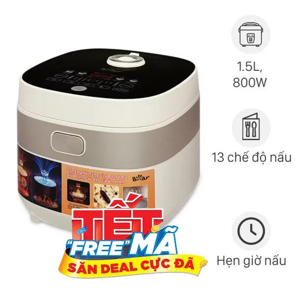 So sánh giá Nồi cơm điện tử Bear 1.5 lít RC-4H40A rẻ nhất? - Ảnh 3