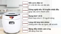 Nồi cơm điện tử Cuckoo 1.08 lít CR-0686FGP - Giá rẻ nhất hôm nay - Ảnh 2