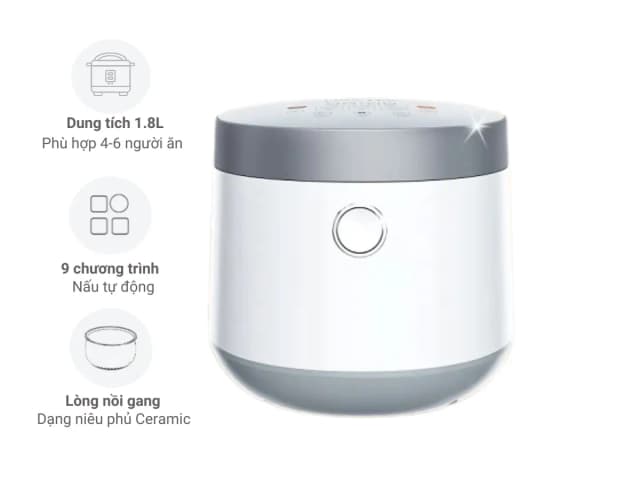 So sánh giá Nồi cơm điện tử Livotec 1.8 lít LRC-E8218W rẻ nhất? - Ảnh 9