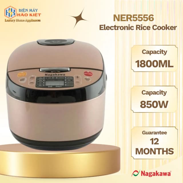 So sánh giá Nồi cơm điện tử Nagakawa 1.8 lít NER5556 rẻ nhất? - Ảnh 17