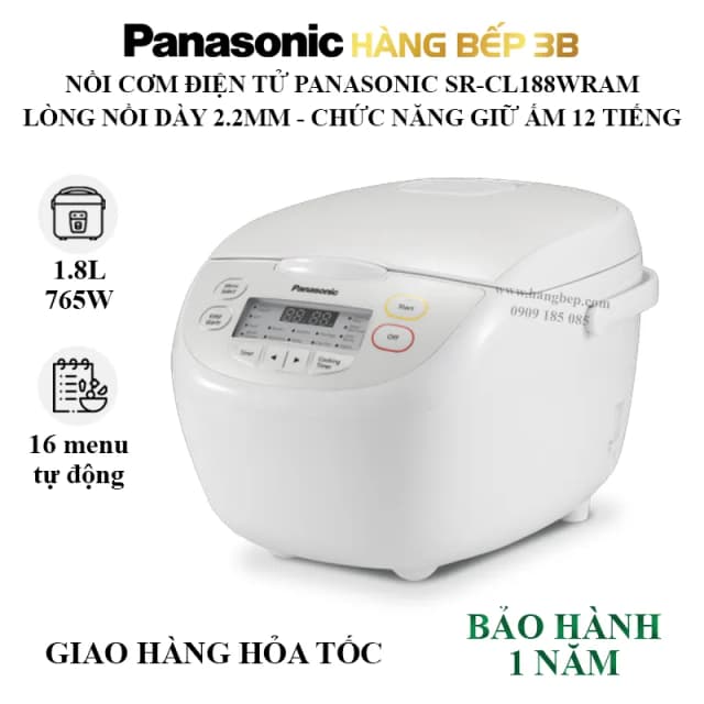 So sánh giá Nồi cơm điện tử Panasonic 1.8 lít SR-CL188WRAM rẻ nhất? - Ảnh 4