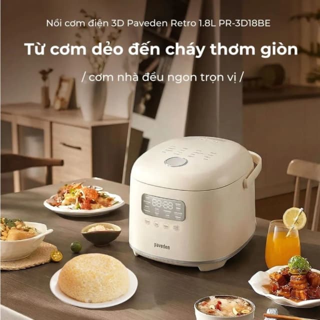 So sánh giá Nồi cơm điện tử Paveden 1.8 lít PR-3D18BE rẻ nhất? - Ảnh 4