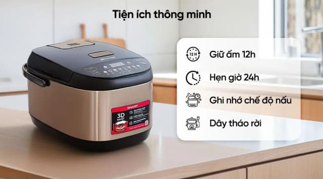So sánh giá Nồi cơm điện tử Sharp 1.8 lít KS-TH18E2O-RS rẻ nhất? - Ảnh 11