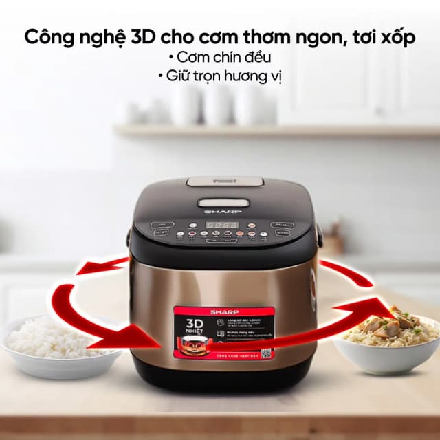 So sánh giá Nồi cơm điện tử Sharp 1.8 lít KS-TH18E2O-RS rẻ nhất? - Ảnh 5