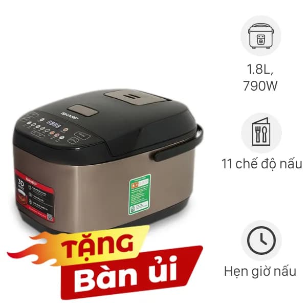 So sánh giá Nồi cơm điện tử Sharp 1.8 lít KS-TH18E2O-RS rẻ nhất? - Ảnh 7