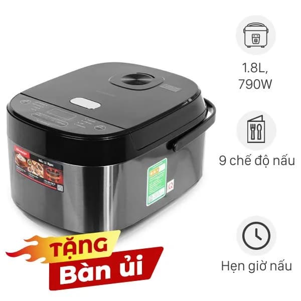 Nồi cơm điện tử Sharp 1.8 lít KS-COM194EV-BK - Ảnh 18