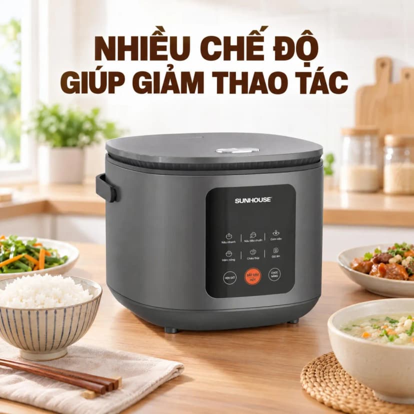 Nồi cơm điện tử Sunhouse 1.5 lít SHD8825 - Giá rẻ nhất hôm nay - Ảnh 4