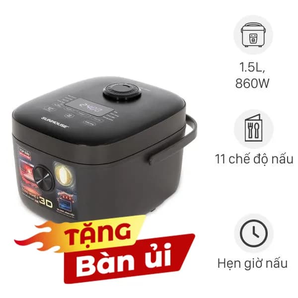 So sánh giá Nồi cơm điện tử Sunhouse 1.5 lít SHD8823 rẻ nhất? - Ảnh 4