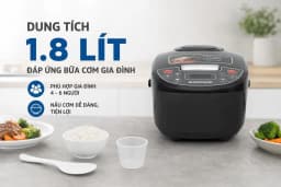 Nồi cơm điện tử Sunhouse 1.8 lít SHD8909B - Giá rẻ nhất hôm nay - Ảnh 2
