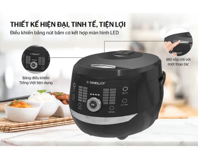 So sánh giá Nồi cơm điện tử Sunhouse 1.8 lít SHD8911 rẻ nhất? - Ảnh 12