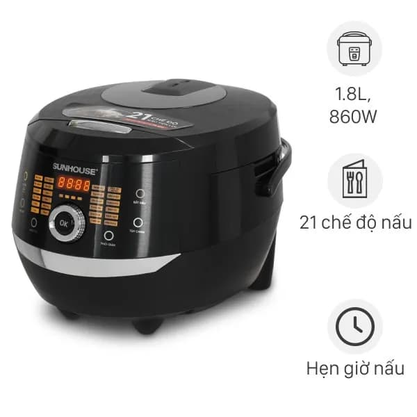 So sánh giá Nồi cơm điện tử Sunhouse 1.8 lít SHD8911 rẻ nhất? - Ảnh 4
