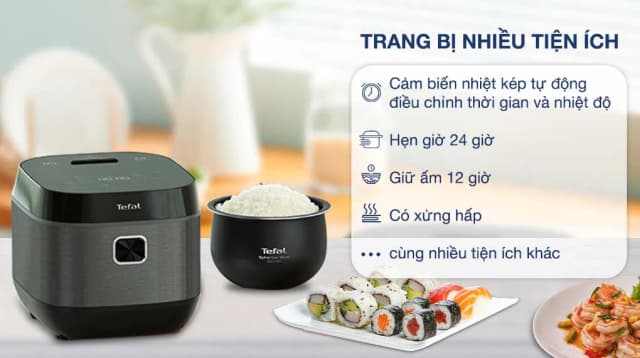 So sánh giá Nồi cơm điện tử Tefal 1.8 lít Delirice Plus RK776B68 rẻ nhất? - Ảnh 12