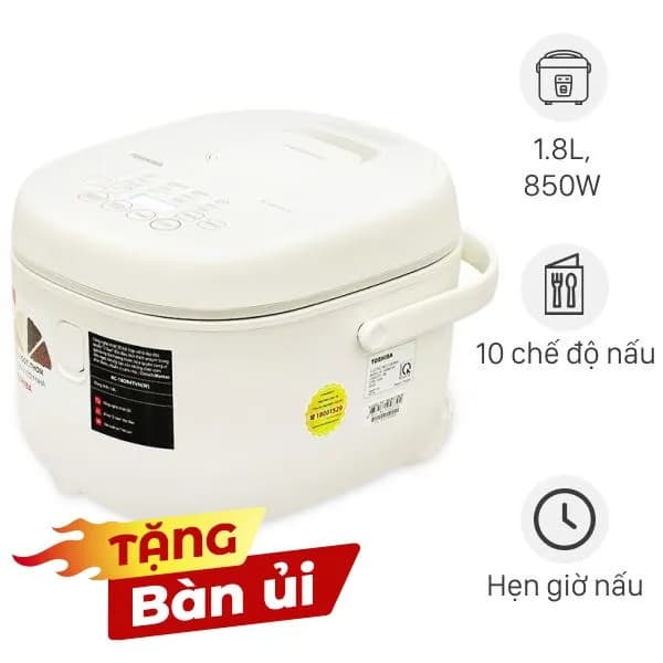 So sánh giá Nồi cơm điện tử Toshiba 1.8 lít RC-18DR4TVN(W) - Trắng rẻ nhất? - Ảnh 9