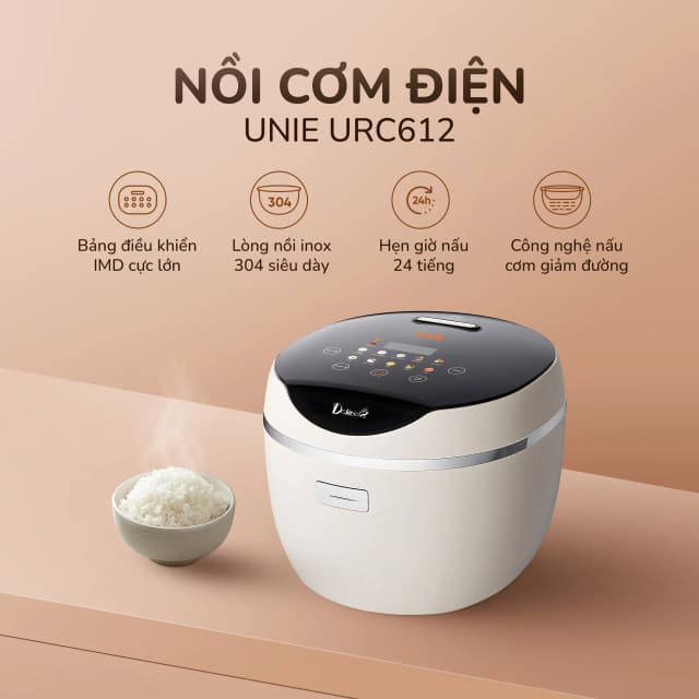 Nồi cơm điện tử Unie 1.2 lít URC612 - Ảnh 20