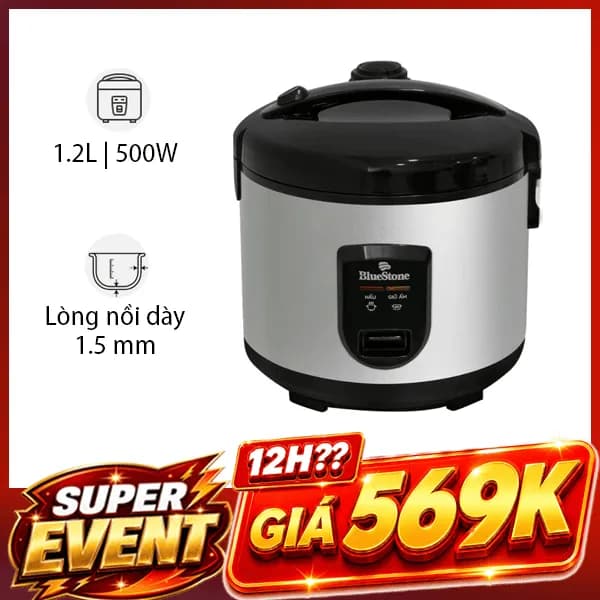 Nồi cơm nắp gài BlueStone 1.2 lít RCB-5517 - Giá rẻ nhất hôm nay - Ảnh 1