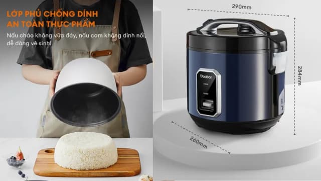 So sánh giá Nồi cơm nắp gài Gaabor 2.2 lít RC50M-BE01A rẻ nhất? - Ảnh 13