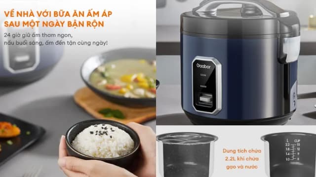 So sánh giá Nồi cơm nắp gài Gaabor 2.2 lít RC50M-BE01A rẻ nhất? - Ảnh 17
