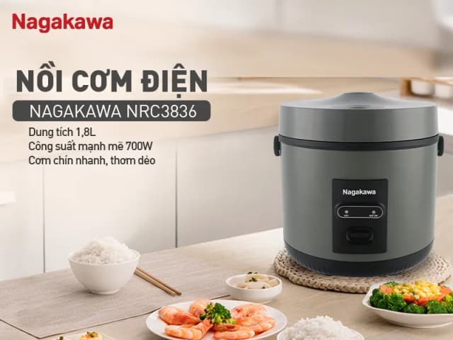 Top 1 so sánh giá Nồi cơm nắp gài Nagakawa 1.8 lít NRC3836 - Tìm sản phẩm giá rẻ nhất - Ảnh 12