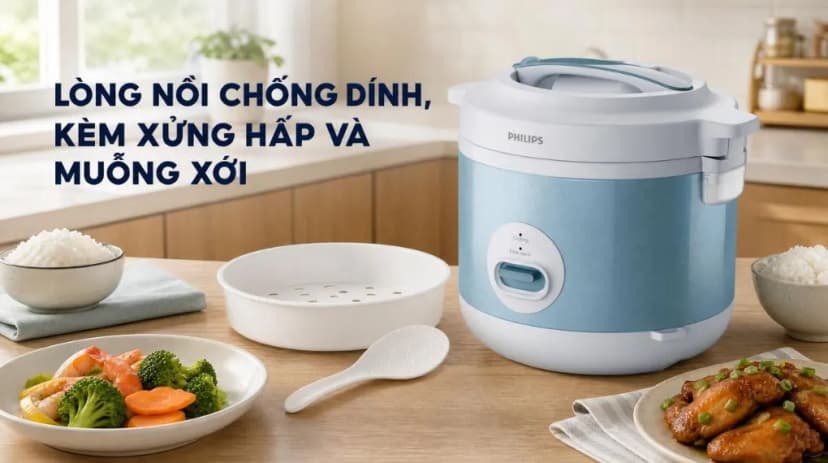 So sánh giá Nồi cơm nắp gài Philips 1.8 lít HD3008/32 - Tìm sản phẩm giá rẻ nhất - Ảnh 5