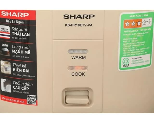 So sánh giá Nồi cơm nắp gài Sharp 1.8 lít KS-PR18ETV-VA rẻ nhất? - Ảnh 13