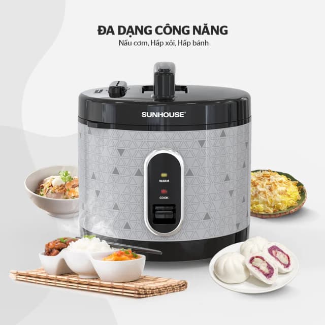 So sánh giá Nồi cơm nắp gài Sunhouse 1.8 lít SHD8630 rẻ nhất? - Ảnh 7