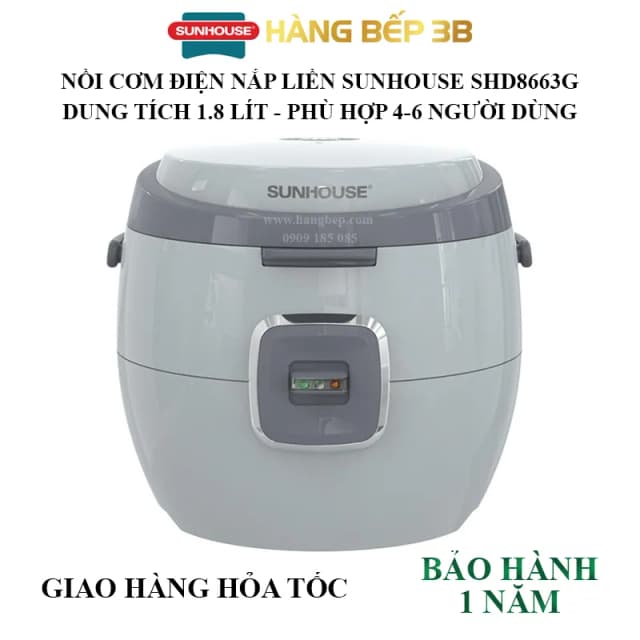 So sánh giá Nồi cơm nắp gài Sunhouse 1.8 lít SHD8663G rẻ nhất? - Ảnh 14
