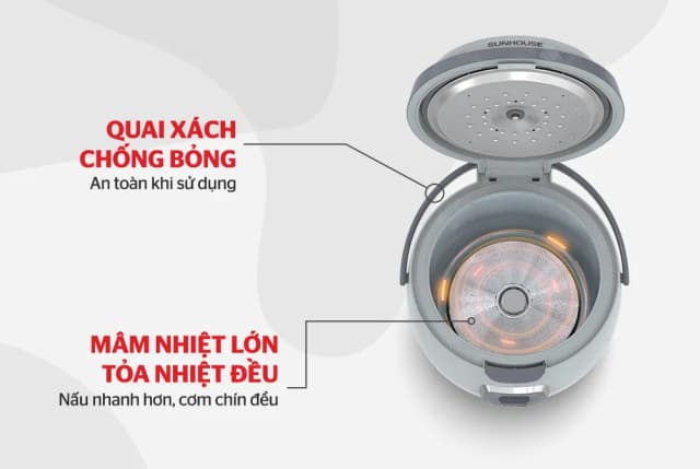 So sánh giá Nồi cơm nắp gài Sunhouse 1.8 lít SHD8663G rẻ nhất? - Ảnh 16