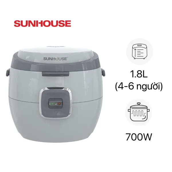 So sánh giá Nồi cơm nắp gài Sunhouse 1.8 lít SHD8663G rẻ nhất? - Ảnh 4