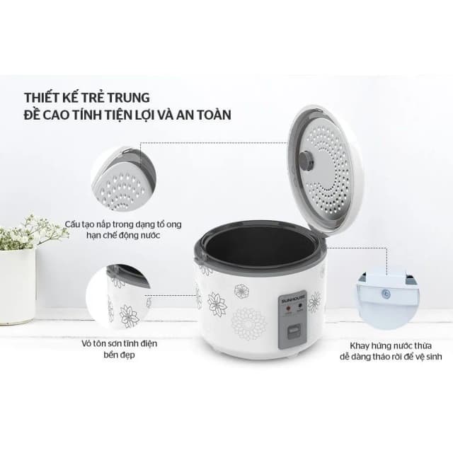 So sánh giá Nồi cơm nắp gài Sunhouse 1.8 lít SHD8603 rẻ nhất? - Ảnh 12