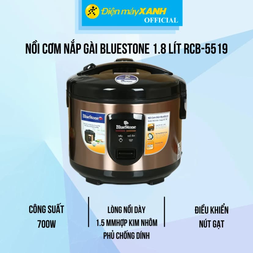 Nồi cơm nắp rời Bluestone 1.8 lít CRB-5419 - Giá rẻ nhất hôm nay - Ảnh 18